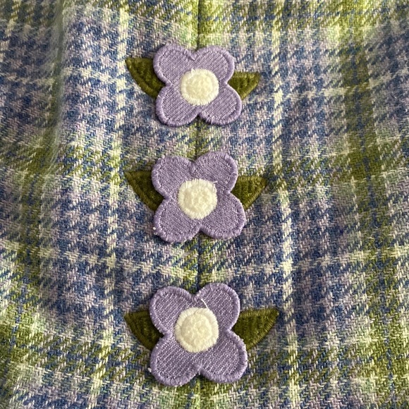 Florence Eiseman Toddler Wool Lavender Plaid Dress - Picture 4 of 8